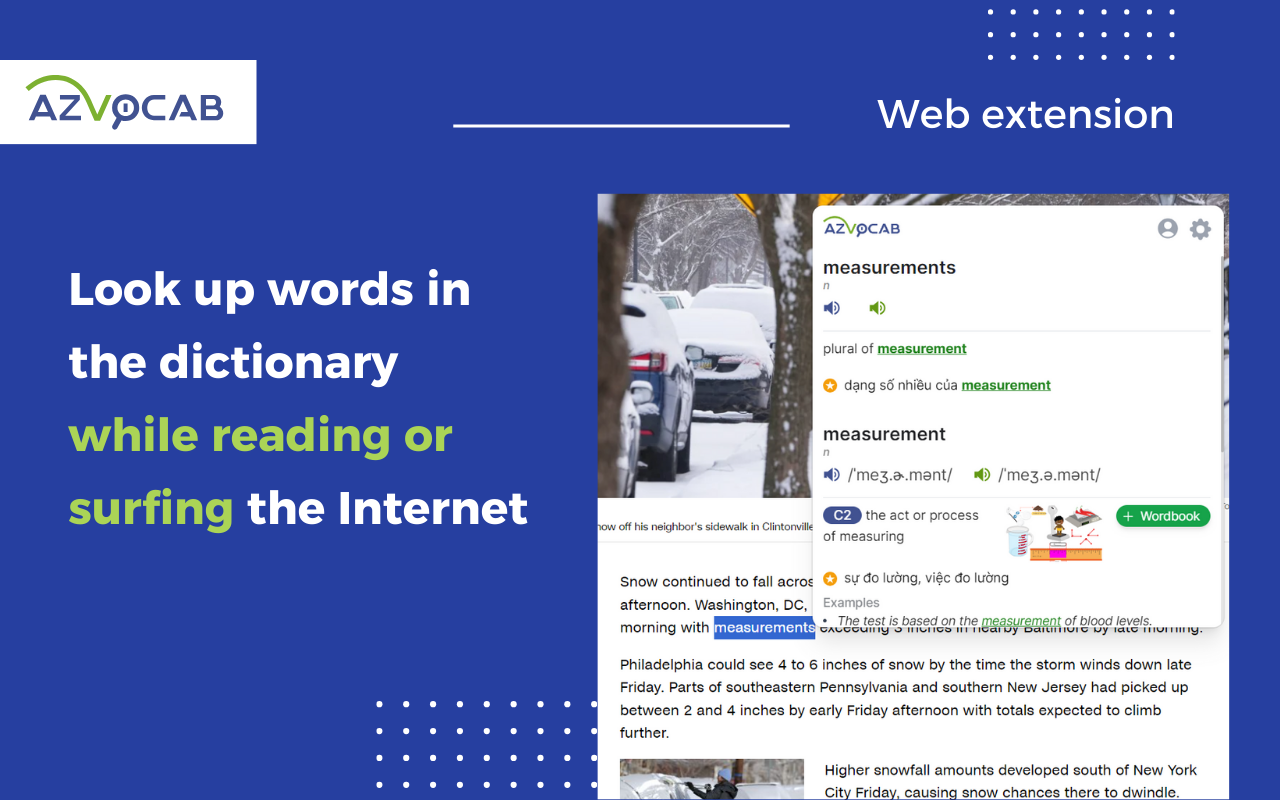 azVocab Dictionary chrome谷歌浏览器插件_扩展第1张截图