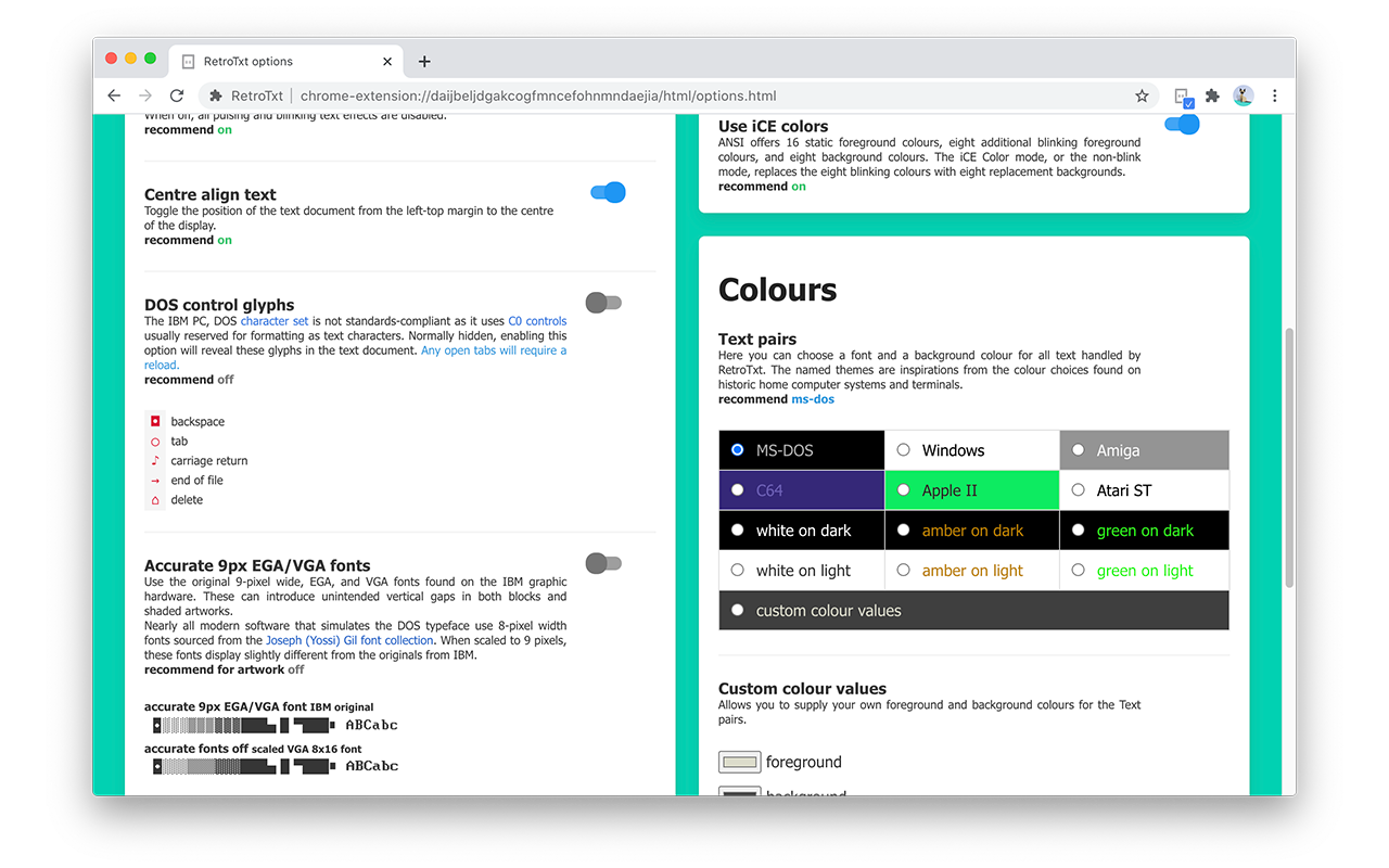 RetroTxt chrome谷歌浏览器插件_扩展第5张截图