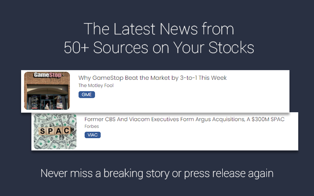 StockNinja Dashboard - Stock Quotes, News chrome谷歌浏览器插件_扩展第3张截图