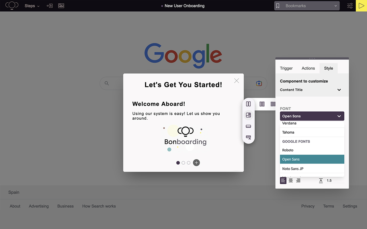 Bonboarding Studio - User Onboarding & Product Tours chrome谷歌浏览器插件_扩展第1张截图