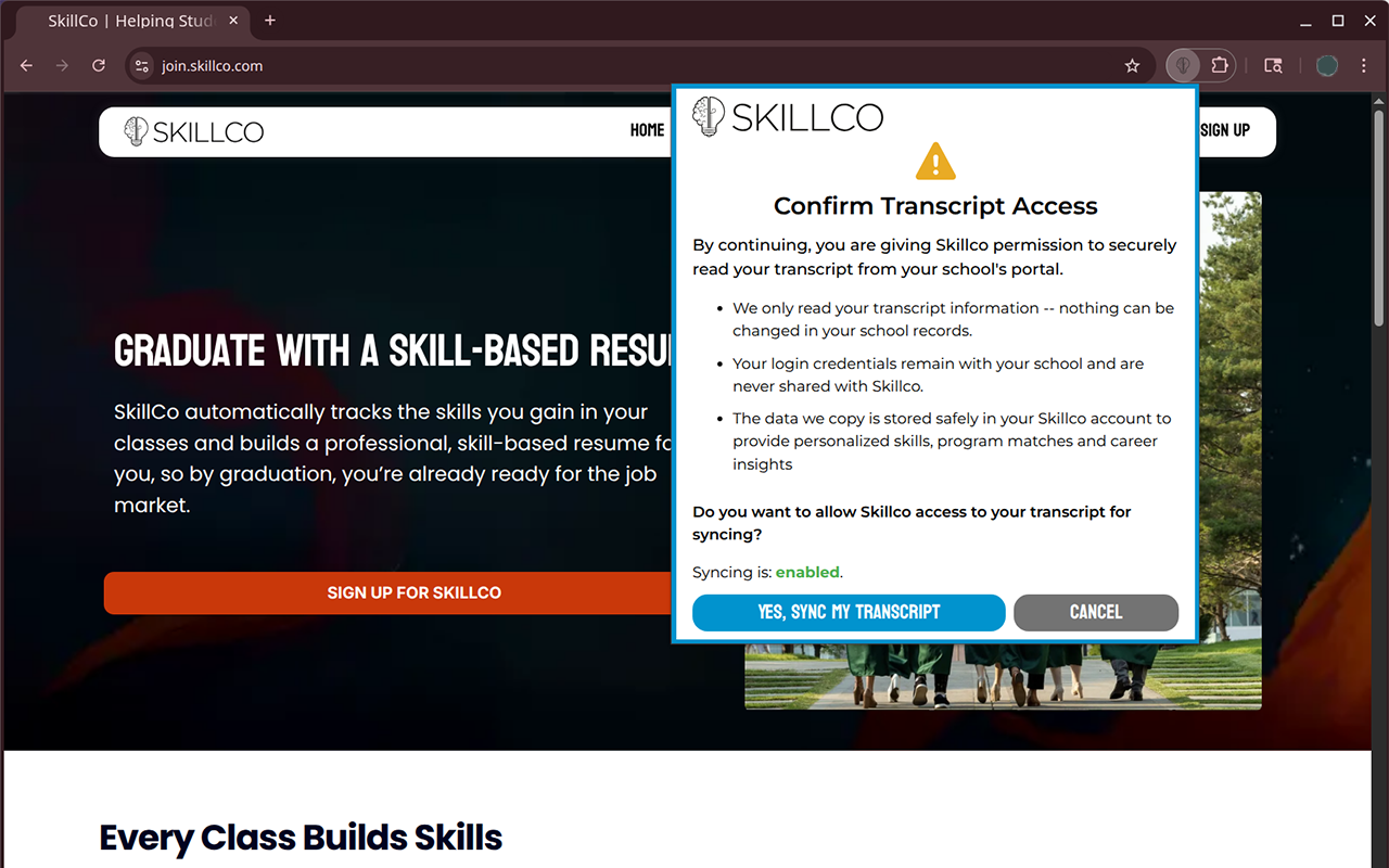 Skillco Sync chrome谷歌浏览器插件_扩展第1张截图