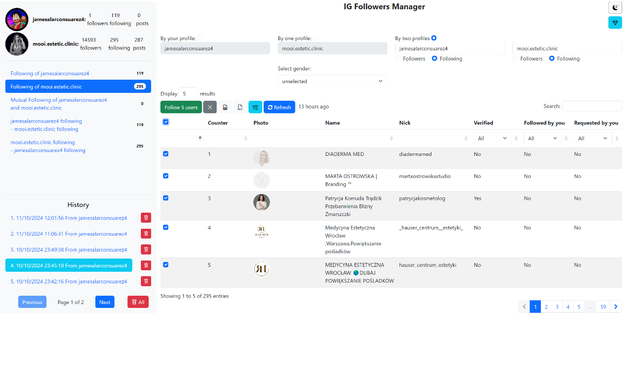 IG Followers Manager - Track, Automate, Export chrome谷歌浏览器插件_扩展第5张截图