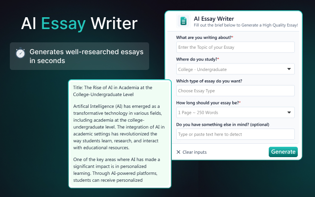 MyEssayWriter: AI Writing Assistant, Paraphraser, and Content Detector chrome谷歌浏览器插件_扩展第3张截图