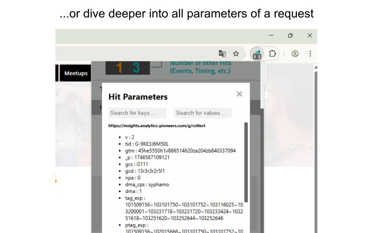 Instant Tracking Monitor for Google Analytics chrome谷歌浏览器插件_扩展第2张截图