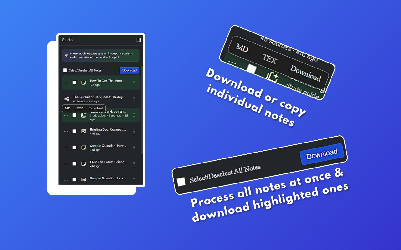 Notebooklm Tex, MD Exporter chrome谷歌浏览器插件_扩展第2张截图