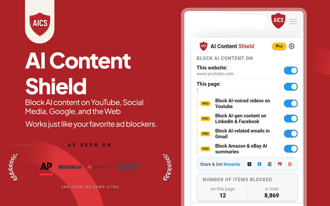 AI Content Shield - AI Detector & Content Blocker chrome谷歌浏览器插件_扩展第5张截图
