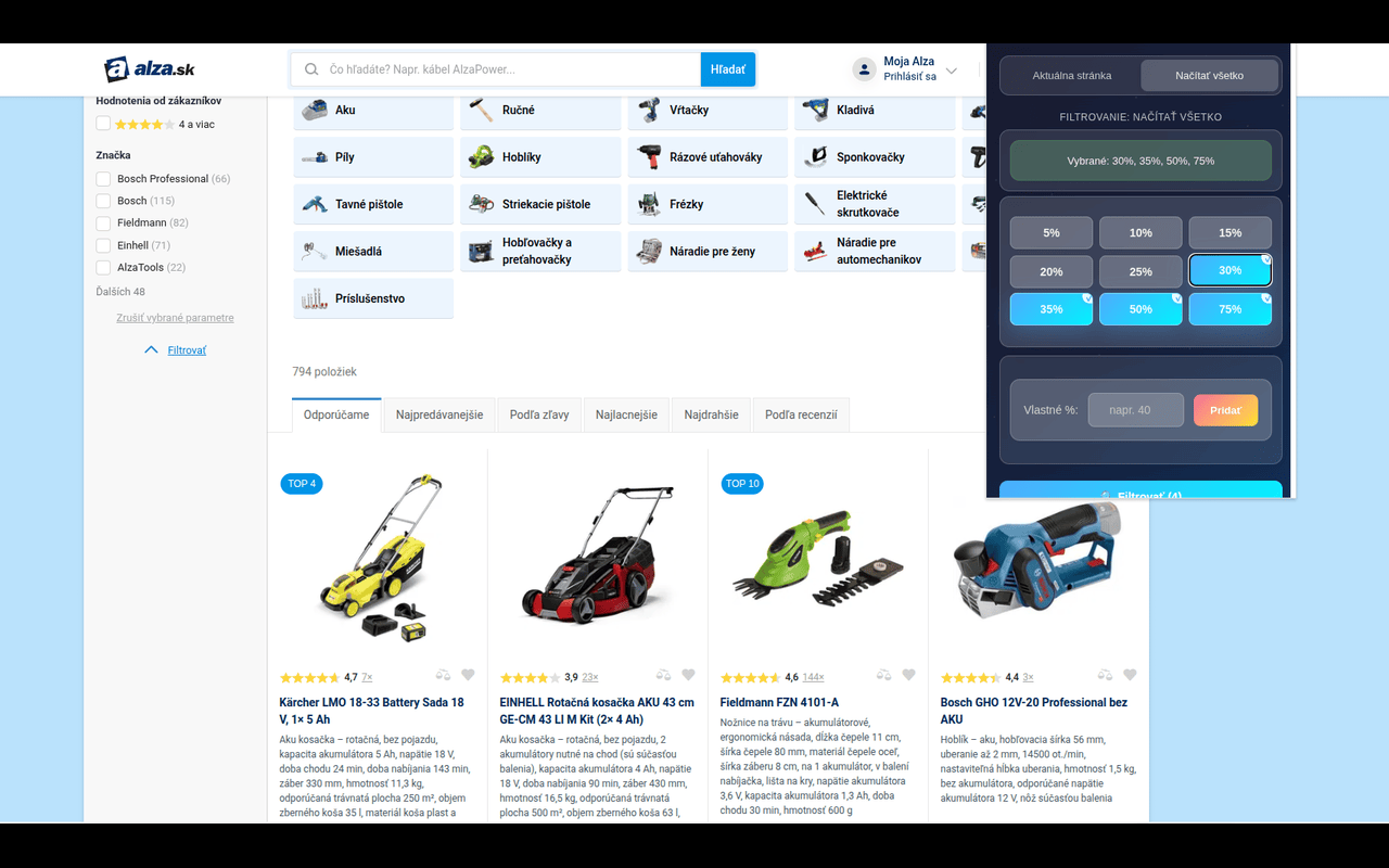 Alza Dni Kupónový Filter chrome谷歌浏览器插件_扩展第4张截图