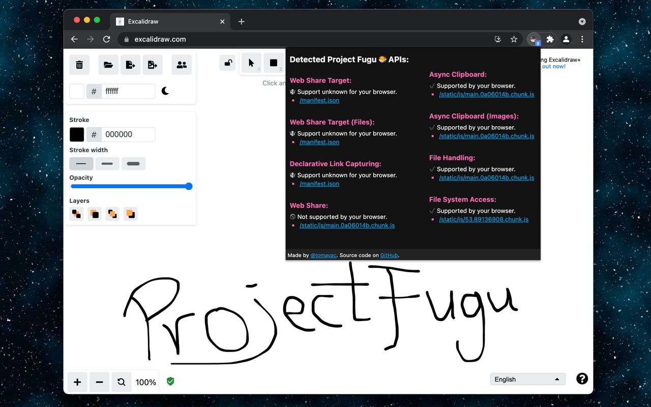 How Fugu is the Web? chrome谷歌浏览器插件_扩展第1张截图