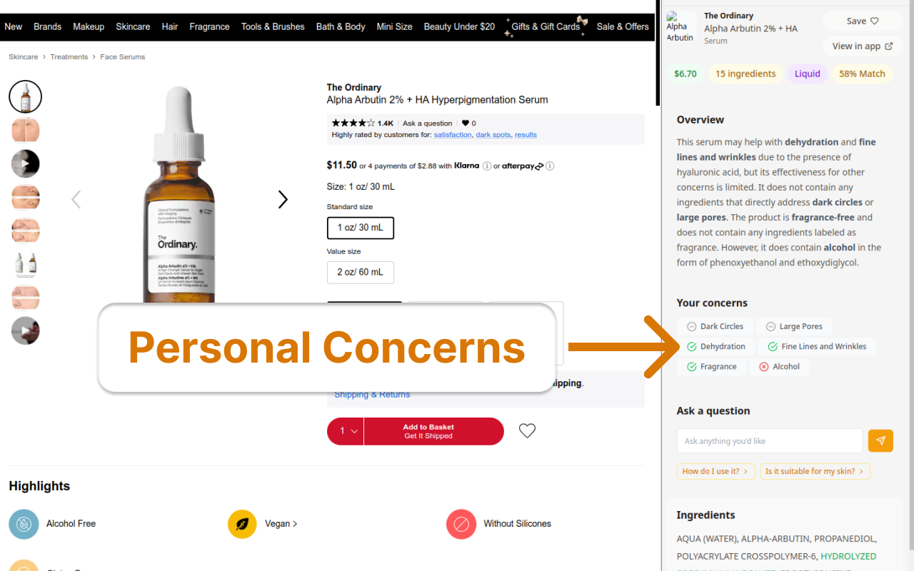 SkincareMate – Skincare Ingredient Checker chrome谷歌浏览器插件_扩展第2张截图