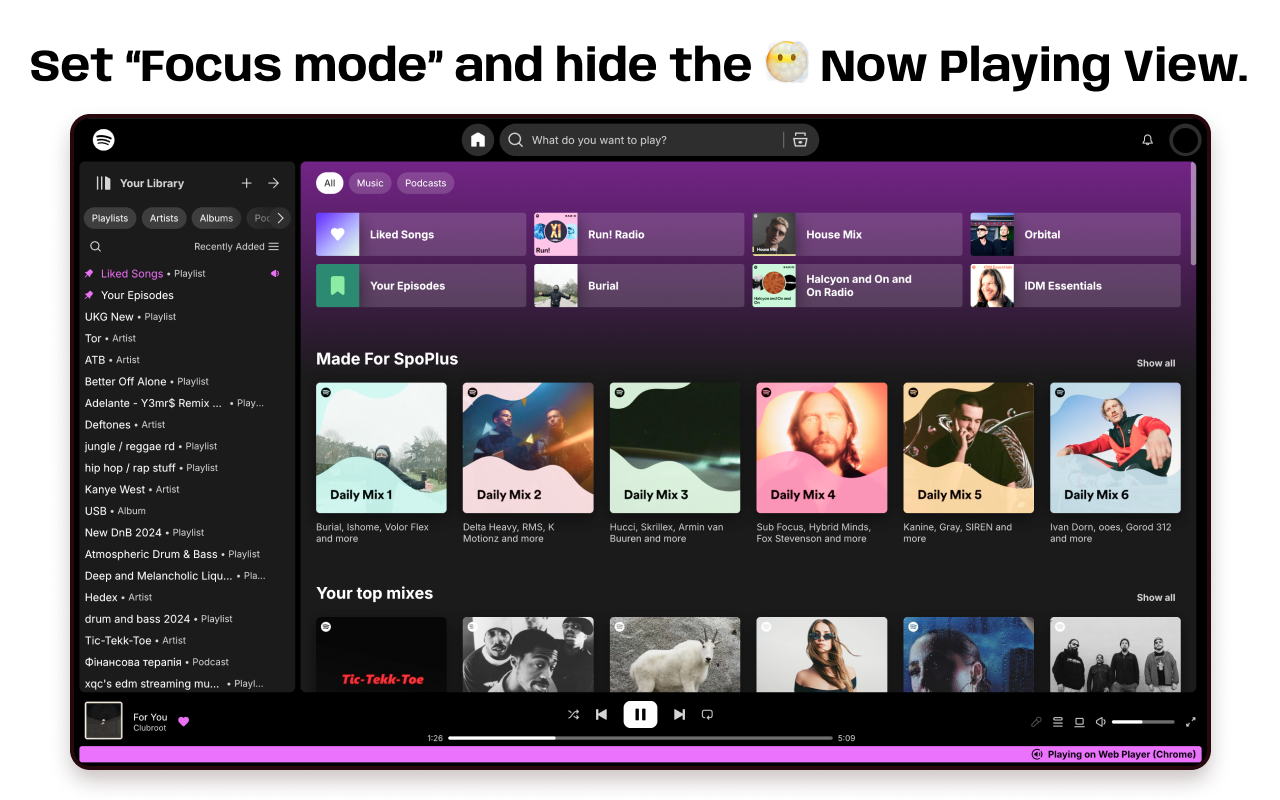 SpoPlus - Edit Spotify Theme & Settings chrome谷歌浏览器插件_扩展第4张截图