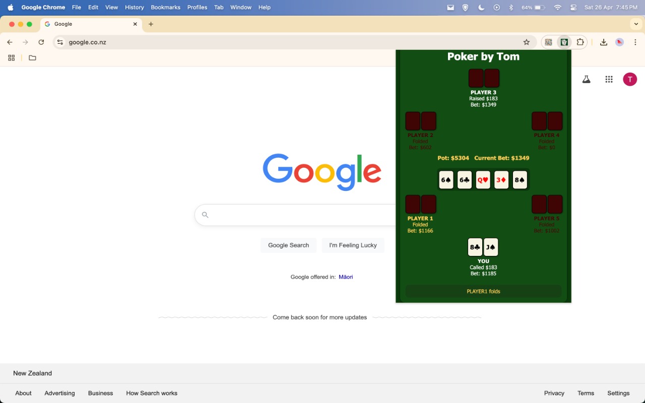 Poker By Tom chrome谷歌浏览器插件_扩展第2张截图