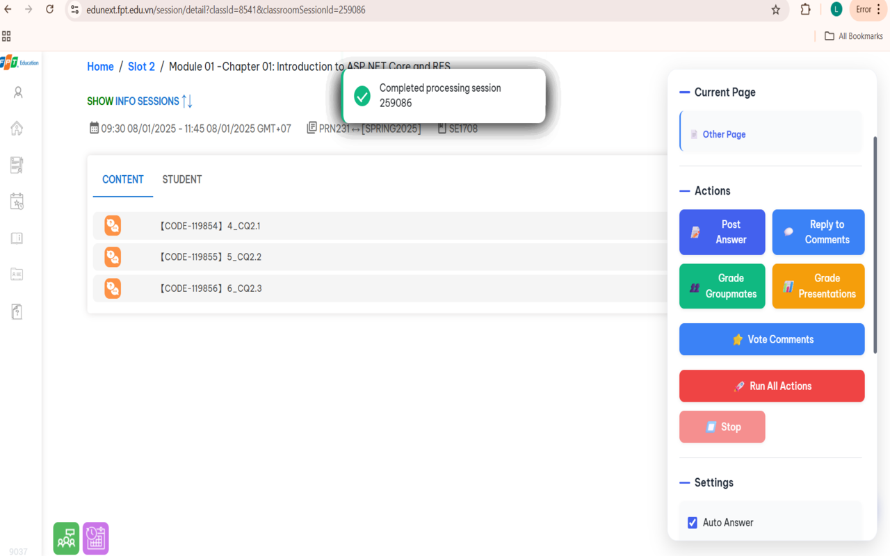 Auto Answer Edunext chrome谷歌浏览器插件_扩展第1张截图