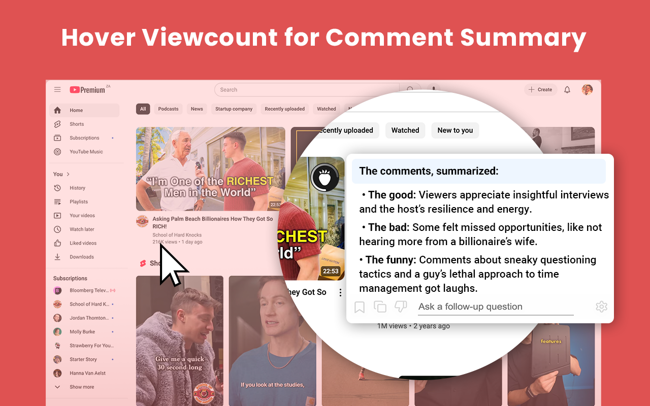 YouTube 摘要生成器和聊天 — Strawberry chrome谷歌浏览器插件_扩展第1张截图