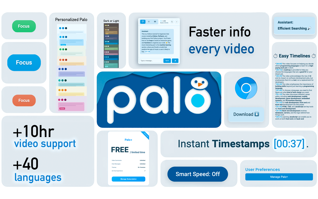 Palo - Youtube AI Chat Assistant chrome谷歌浏览器插件_扩展第3张截图