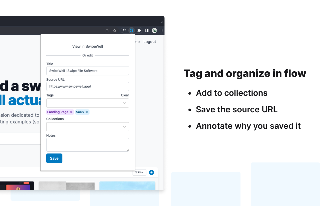 SwipeWell — Screenshot Websites & Save Ads From Facebook, TikTok, LinkedIn chrome谷歌浏览器插件_扩展第2张截图