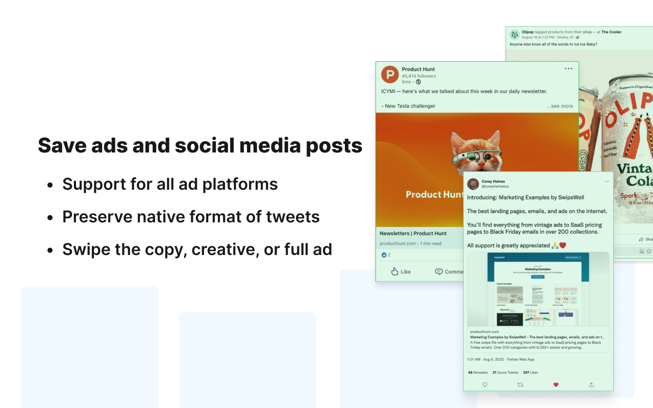 SwipeWell — Screenshot Websites & Save Ads From Facebook, TikTok, LinkedIn chrome谷歌浏览器插件_扩展第3张截图