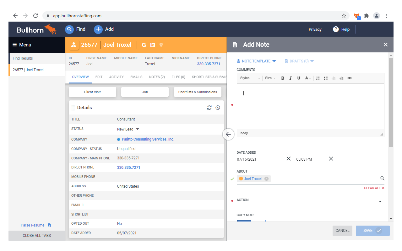 PCS Screenpop for Bullhorn chrome谷歌浏览器插件_扩展第4张截图