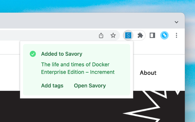 Savory chrome谷歌浏览器插件_扩展第1张截图