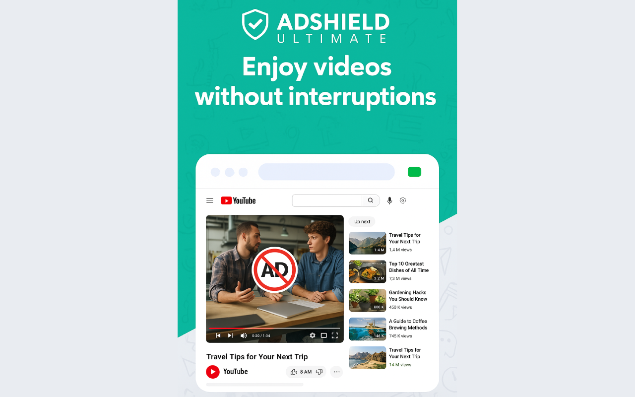 AdShield - Ultimate Ad Blocker for YouTube chrome谷歌浏览器插件_扩展第2张截图