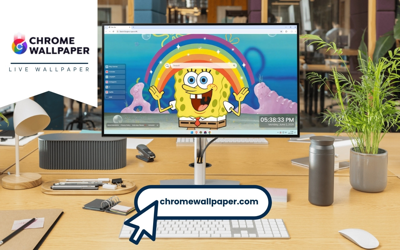 Spongebob Rainbow Live Wallpaper chrome谷歌浏览器插件_扩展第4张截图