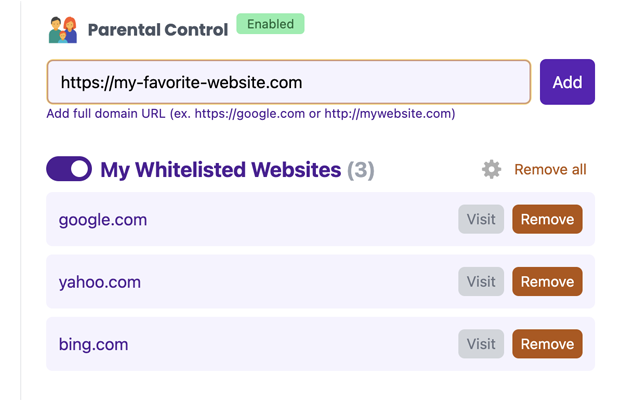 Parental Control | Safe browsing for kids chrome谷歌浏览器插件_扩展第3张截图