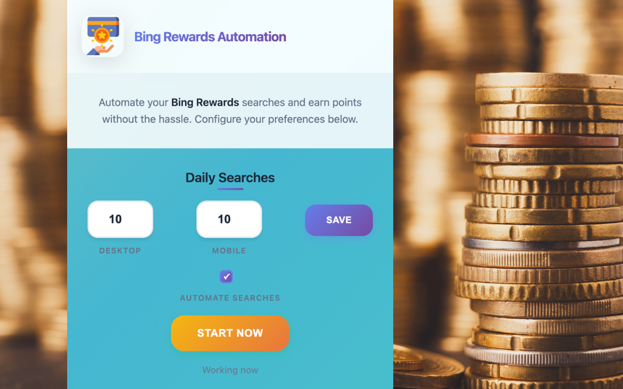 Bing Rewards Automation - PLUS chrome谷歌浏览器插件_扩展第1张截图