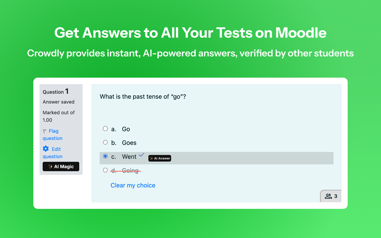 Crowdly – AI Study Assistant for Moodle chrome谷歌浏览器插件_扩展第1张截图