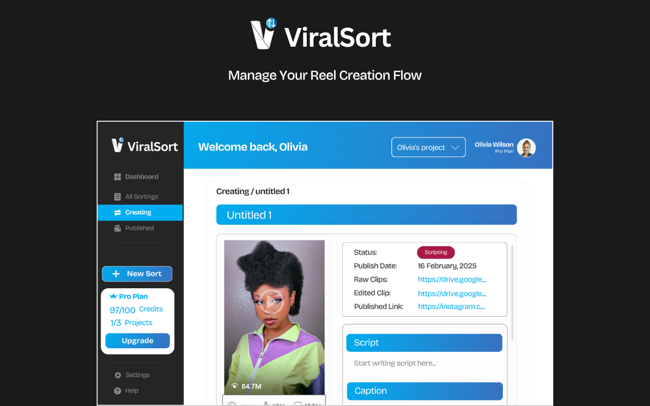 ViralSort - Sort Instagram Reels & Manage in One Dashboard. chrome谷歌浏览器插件_扩展第4张截图