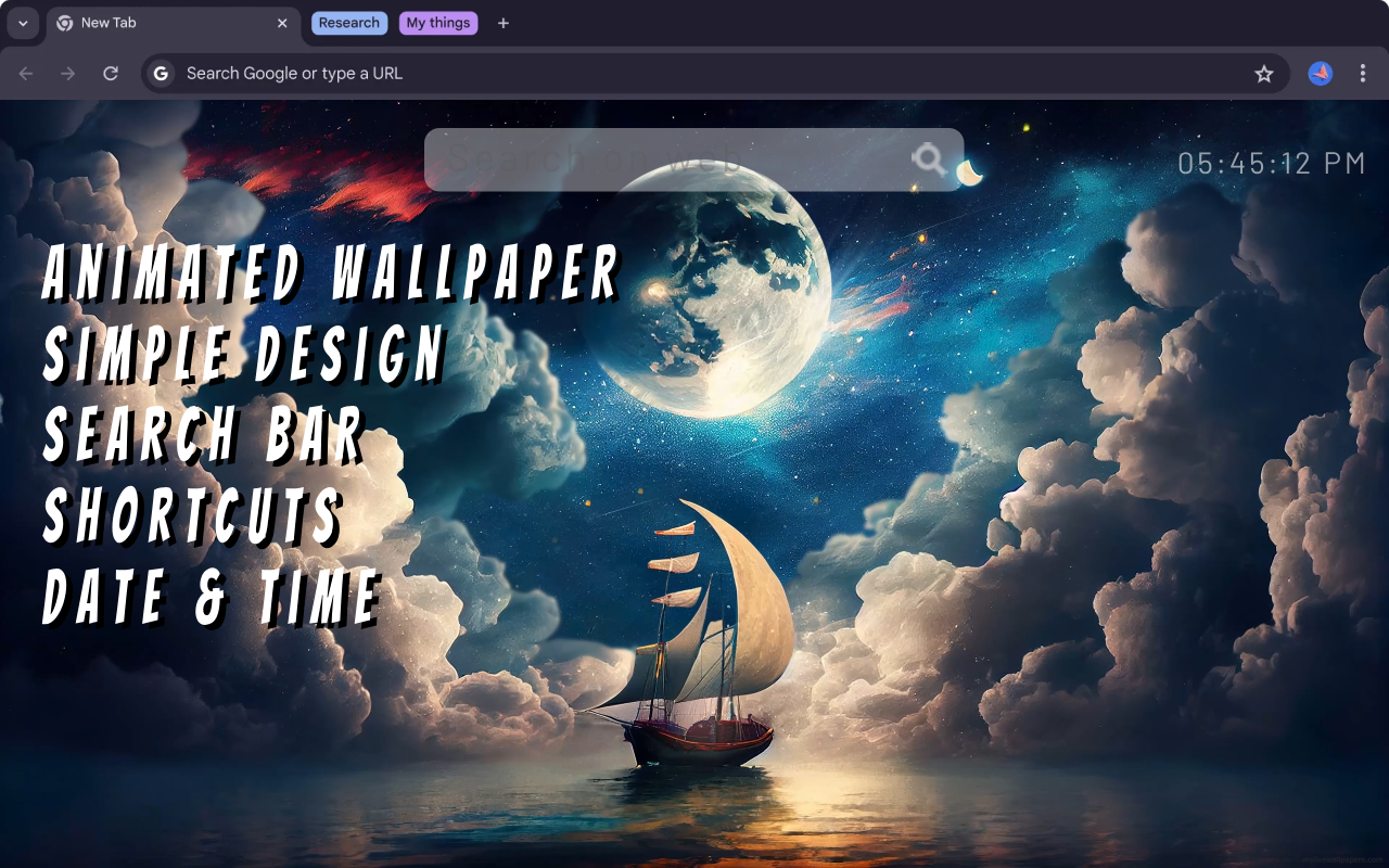 Peaceful ocean live wallpaper chrome谷歌浏览器插件_扩展第1张截图