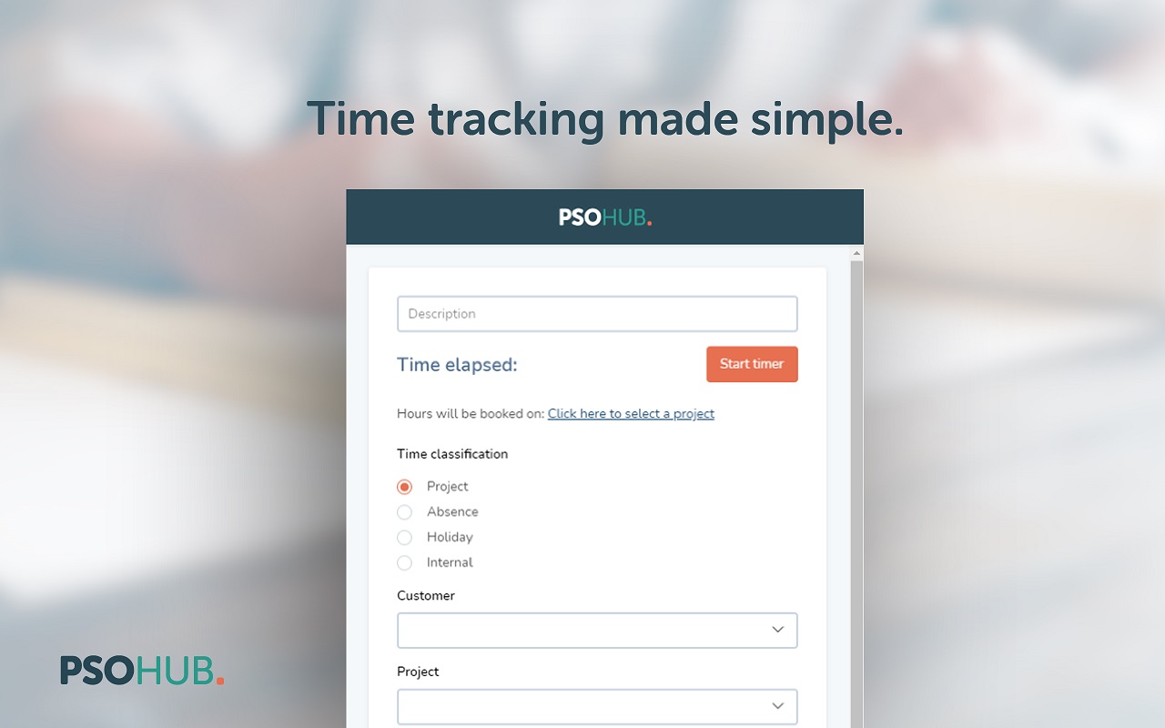 PSOhub time tracker chrome谷歌浏览器插件_扩展第1张截图