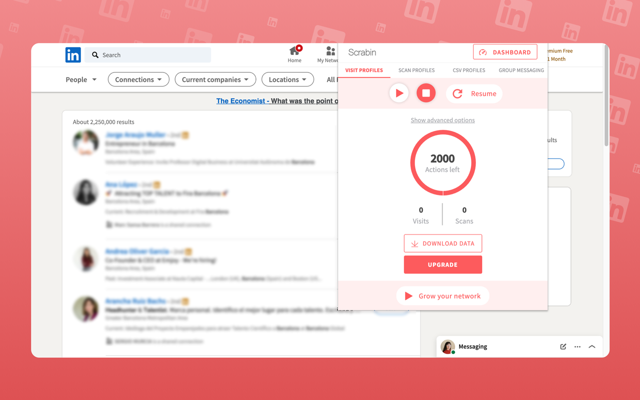 Scrab.in - LinkedIn Prospecting Tool chrome谷歌浏览器插件_扩展第2张截图
