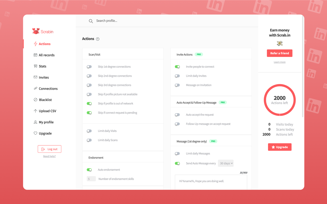 Scrab.in - LinkedIn Prospecting Tool chrome谷歌浏览器插件_扩展第4张截图