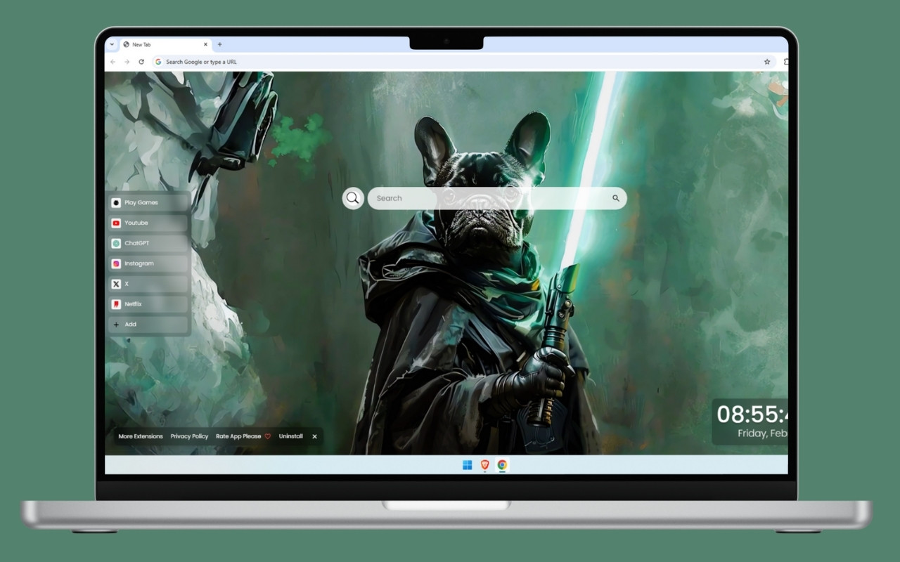 Bulldog Jedi Live Wallpaper chrome谷歌浏览器插件_扩展第1张截图