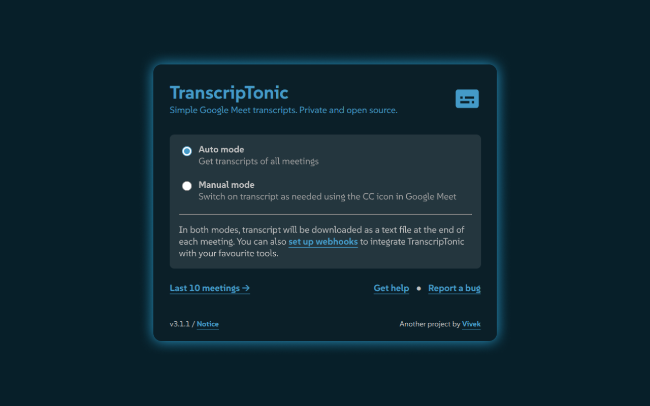 TranscripTonic chrome谷歌浏览器插件_扩展第3张截图