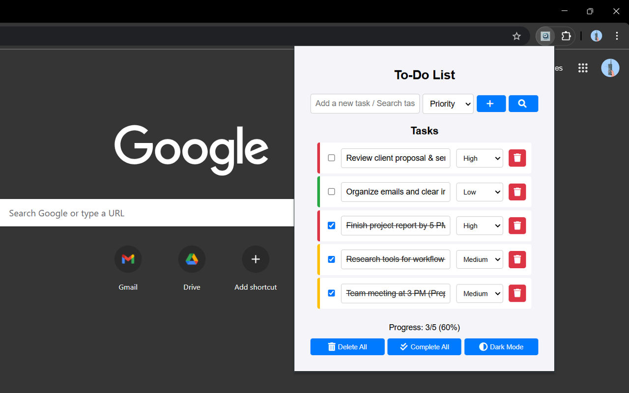 To-Do List chrome谷歌浏览器插件_扩展第5张截图