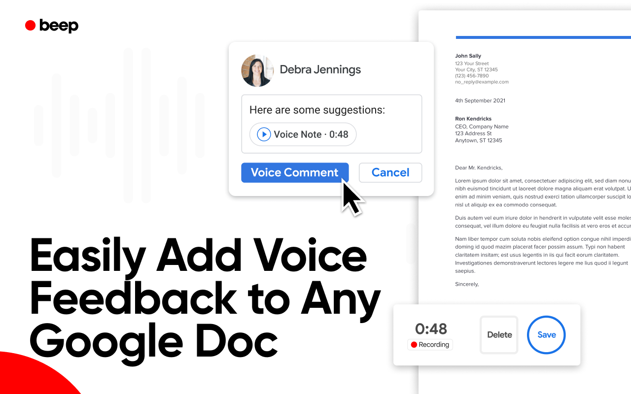 Record Voice Comments in Google Docs - Beep chrome谷歌浏览器插件_扩展第2张截图