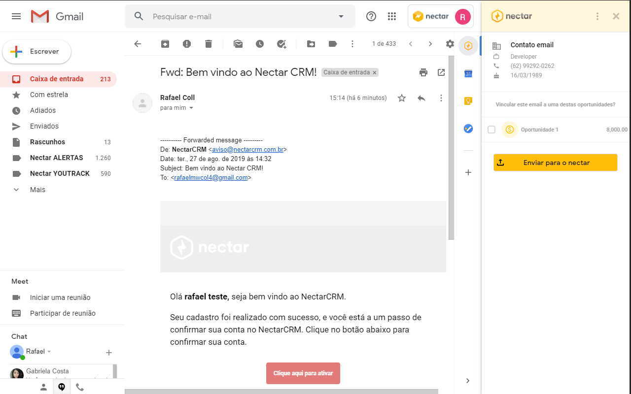 NectarCRM chrome谷歌浏览器插件_扩展第1张截图
