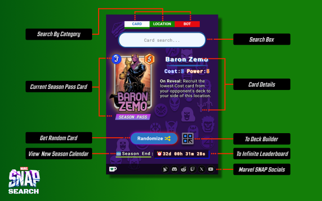 Marvel SNAP Search chrome谷歌浏览器插件_扩展第1张截图