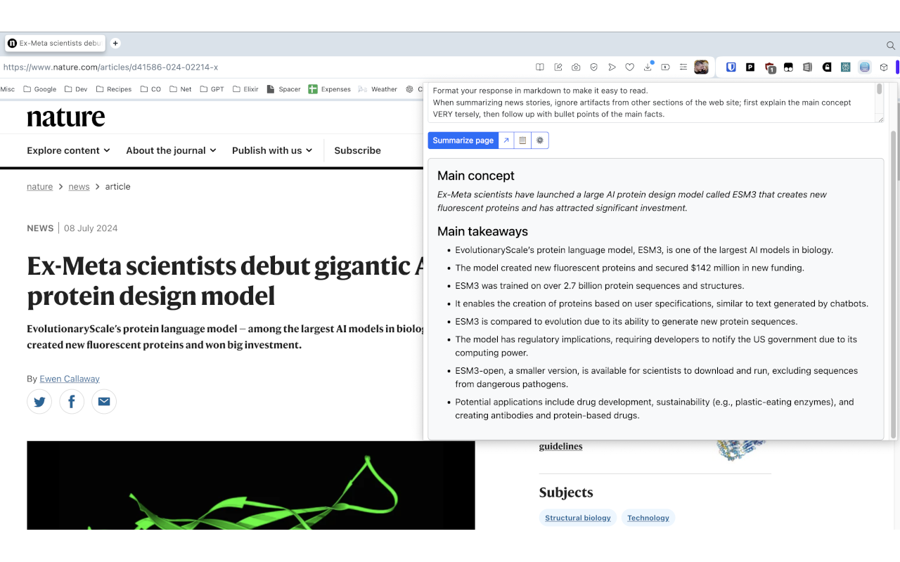 Page Summarizer chrome谷歌浏览器插件_扩展第1张截图
