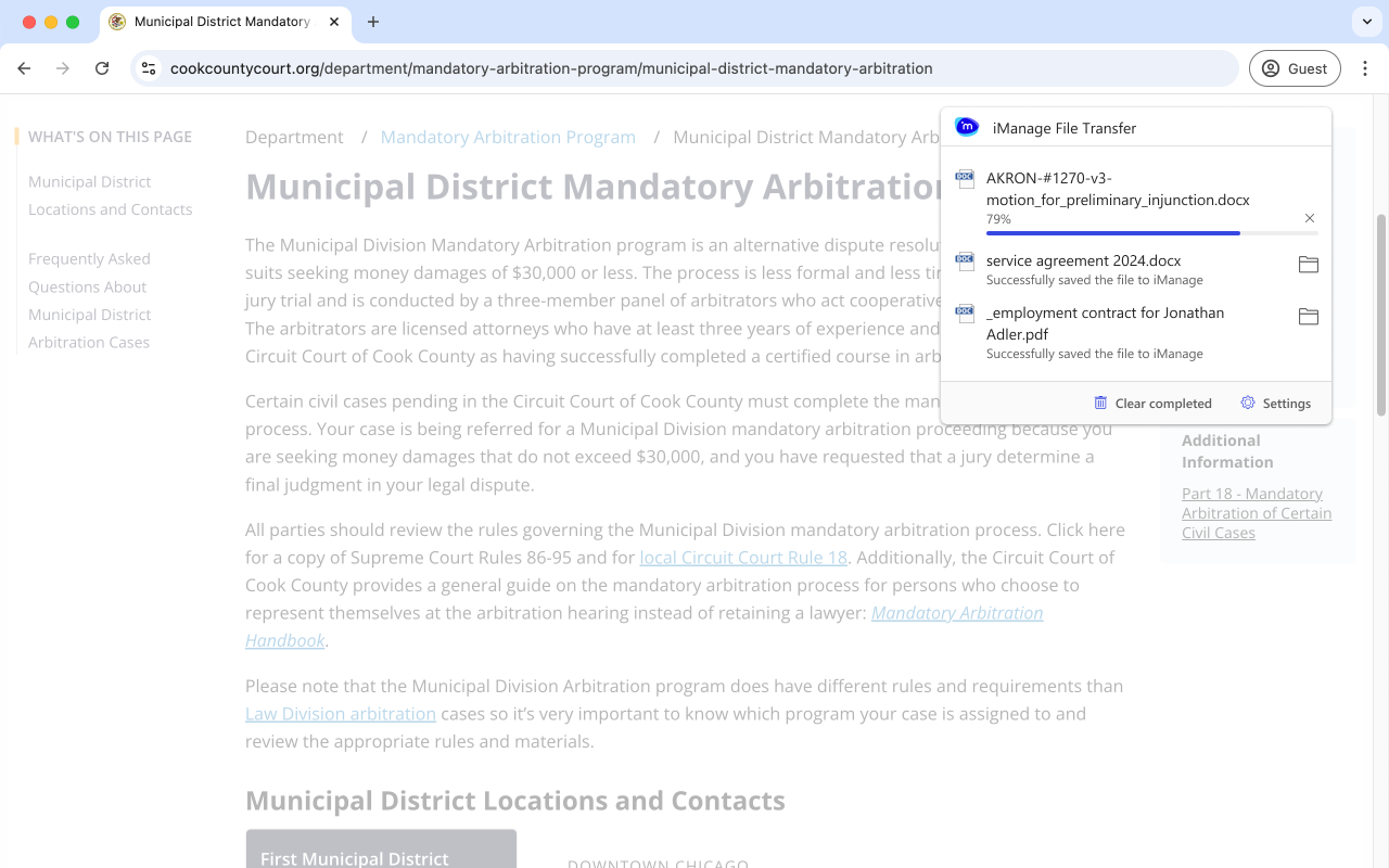iManage File Transfer chrome谷歌浏览器插件_扩展第4张截图