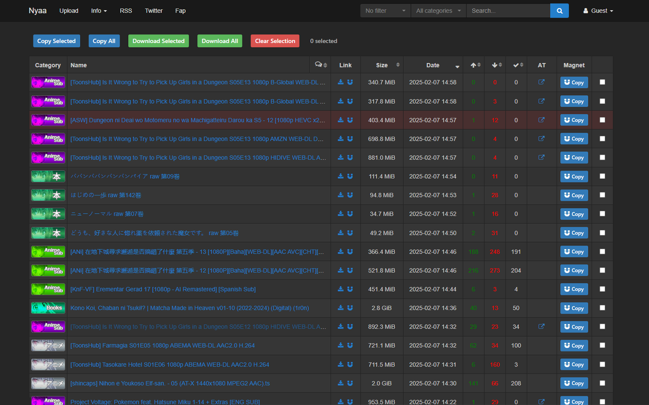 Nyaa Enhancer chrome谷歌浏览器插件_扩展第1张截图