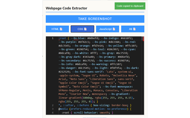 Webpage Code Extractor chrome谷歌浏览器插件_扩展第1张截图