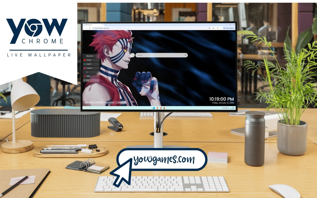 Akaza - Kimetsu No Yaiba Live Wallpaper chrome谷歌浏览器插件_扩展第2张截图