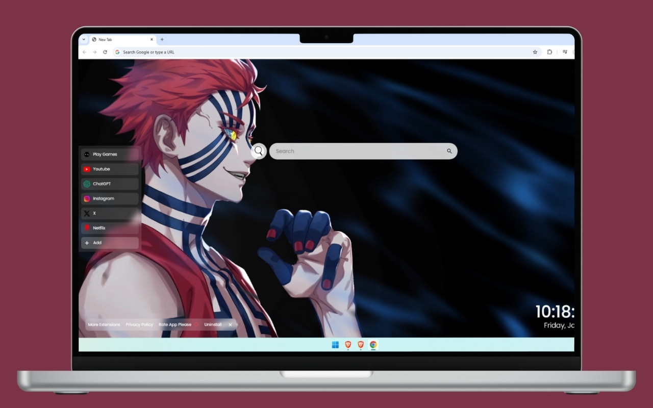 Akaza - Kimetsu No Yaiba Live Wallpaper chrome谷歌浏览器插件_扩展第5张截图