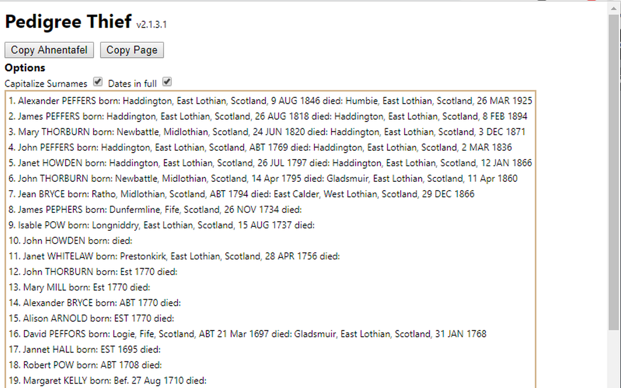 Pedigree Thief chrome谷歌浏览器插件_扩展第3张截图