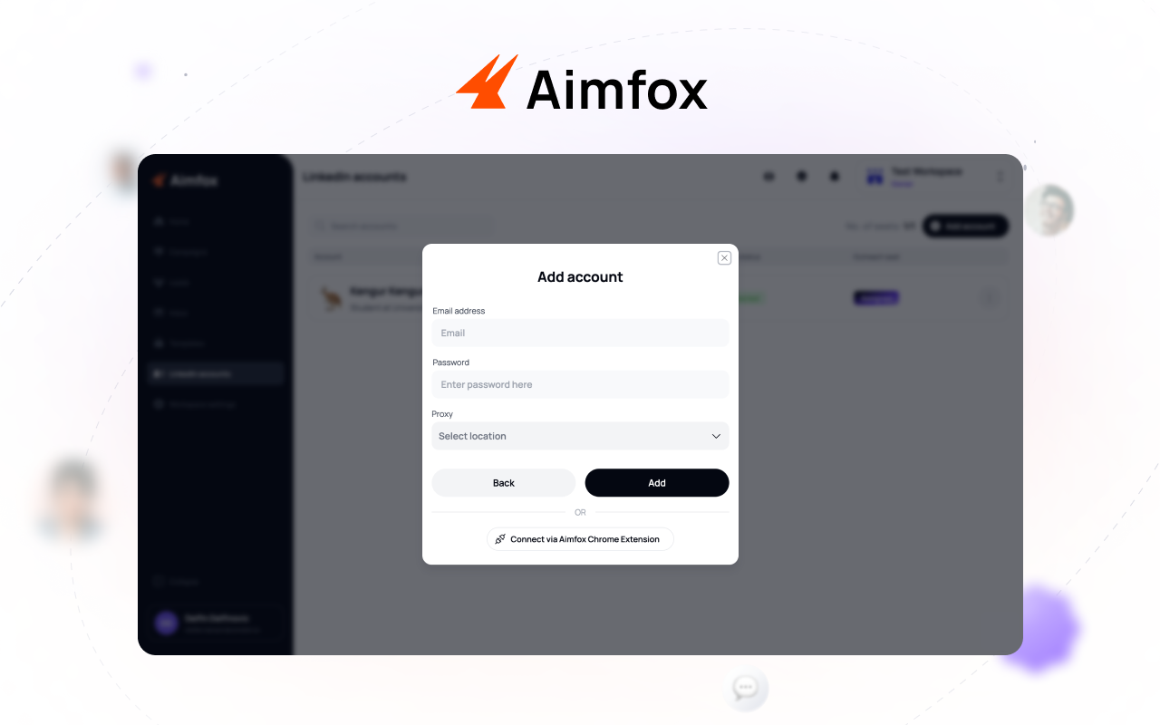 Aimfox - Linkedin Session Manager chrome谷歌浏览器插件_扩展第4张截图