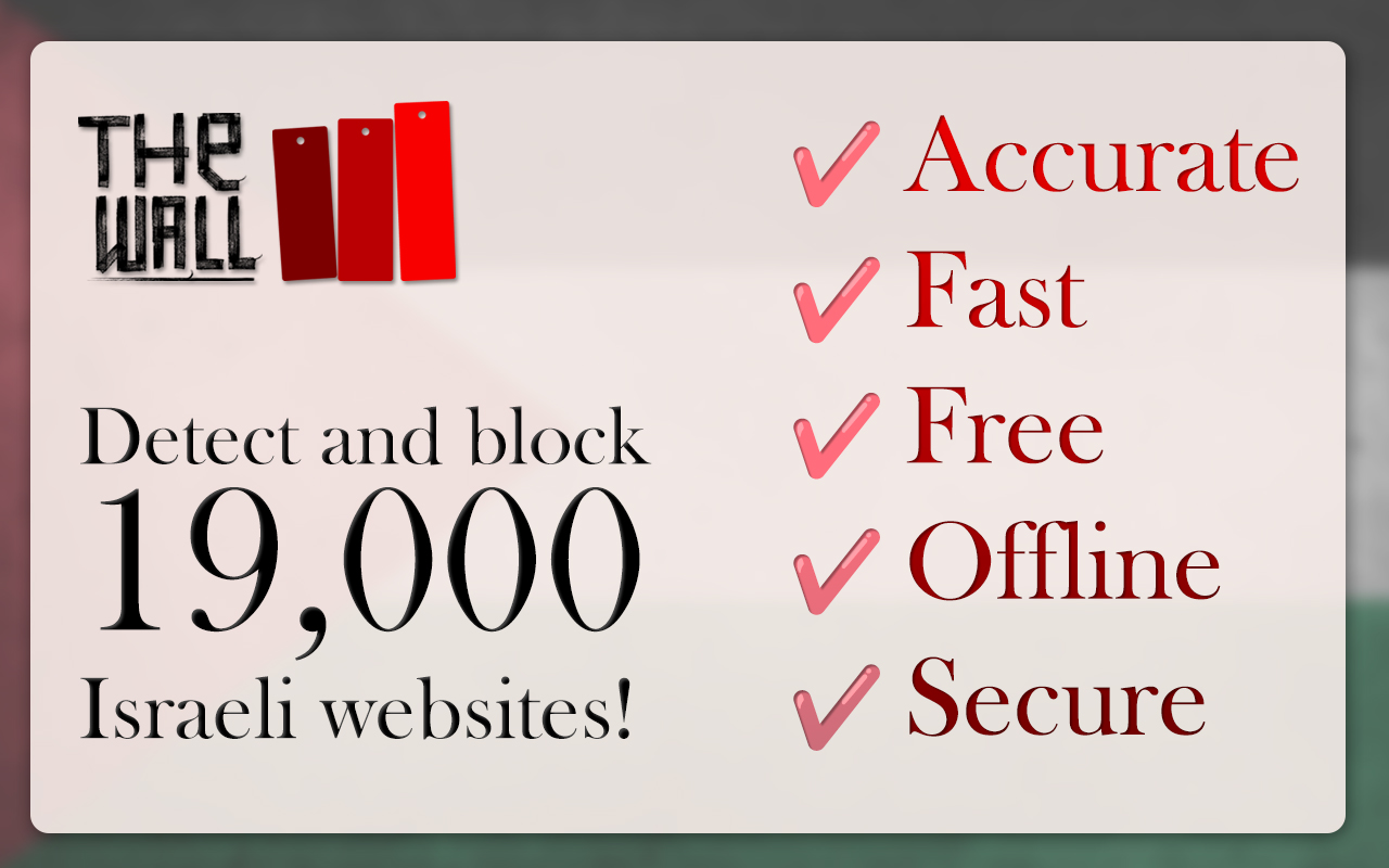 赛博锡安之壁 - 极端复国主义抵制助手 chrome谷歌浏览器插件_扩展第1张截图