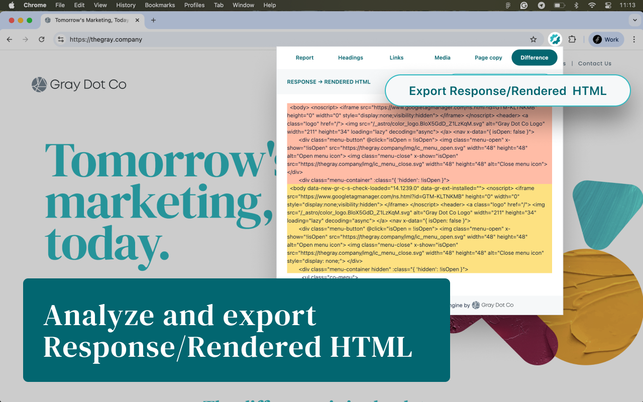 Rendering Difference Engine chrome谷歌浏览器插件_扩展第5张截图