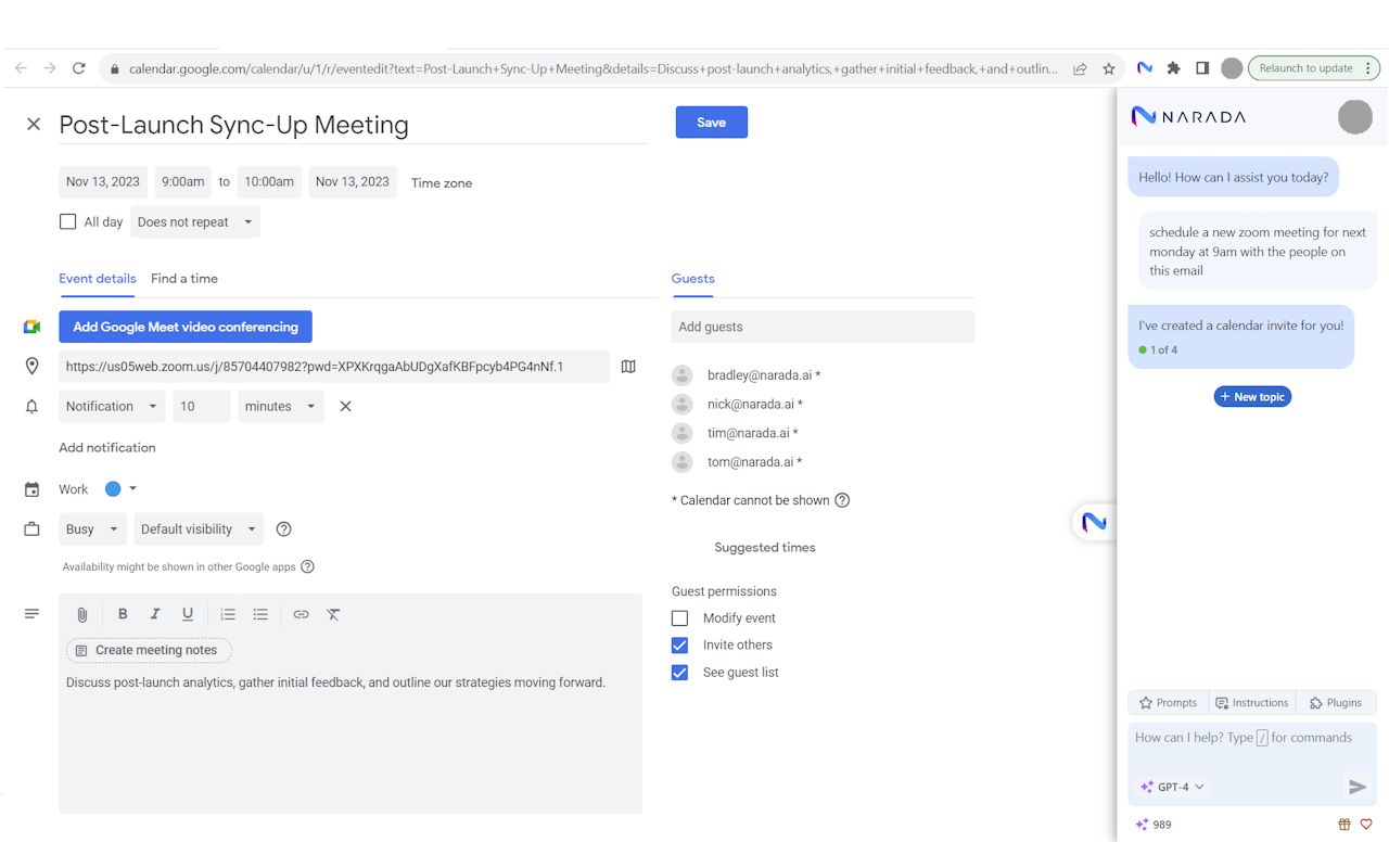 Narada AI Assistant: Computer Use for Enterprise Tools chrome谷歌浏览器插件_扩展第3张截图