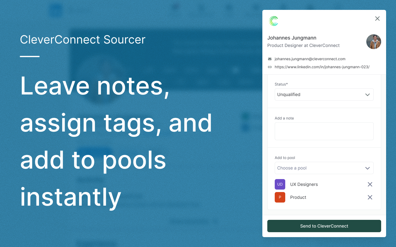 CleverConnect Sourcer chrome谷歌浏览器插件_扩展第1张截图
